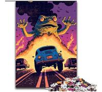 Puzzle da 1000 pezzi a forma di rana e mostro, in cartone, dal design intricato per adolescenti, decorazioni fai da te e divertimento per stimolare il cervello, 1000 pezzi(26x38cm)