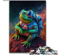 Puzzle da 1000 pezzi a forma di rana, spazio, astronauta, in legno, perfetto per decorare casa e ufficio, feste, compleanni e regali di Natale 1000 pezzi(50x75cm)