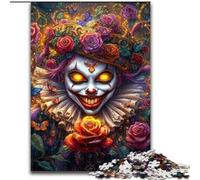 Puzzle da 1000 pezzi a forma di scheletro di pagliaccio in legno, attività divertente per la casa, dimensioni 50X75cm, decorazione fai da te, regalo per le vacanze che stimola il cervello