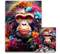 Puzzle da 1000 pezzi a forma di scimmia, gioco interattivo per famiglie, sfida per il cervello, giocattolo educativo 26X38CM/10,23x14,96 pollici
