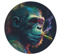 Puzzle da 1000 pezzi a forma di scimmia per adulti, puzzle per adulti, attività divertenti da fare a casa, regalo di compleanno, regali da viaggio, 67,5x67,5 cm