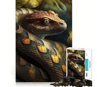 Puzzle da 1000 pezzi a forma di serpente nero,ritaglio preciso,attività di gioco intelligente,momento di gioco tranquillo,regalo di compleanno 38x26cm