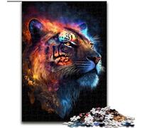Puzzle da 1000 pezzi a forma di stella e leone in legno, perfetto regalo di Natale e Capodanno, regalo per le feste, 50x75cm, gioco rompicapo per adolescenti, perfetto regalo per le feste
