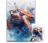 Puzzle da 1000 pezzi a forma di tartaruga marina per adolescenti, gioco di sviluppo del pensiero logico, ottimo regalo per momenti significativi, dimensioni 38x52cm