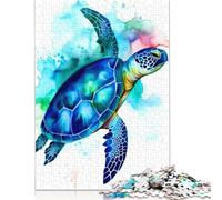 Puzzle da 1000 pezzi a forma di tartaruga per adulti, difficoltà elevata, rafforza le relazioni tra i membri della famiglia, 1000 pezzi (75x50 cm)