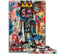 Puzzle da 1000 pezzi a forma di teschio in stile Basquiat per adulti e ragazzi, per età 14+, gioco, decorazione da parete, regali unici per compleanno e Natale, 50x75cm