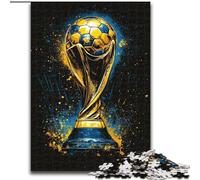 Puzzle da 1000 pezzi a forma di trofeo di calcio per adulti, 26x38cm, regalo perfetto per compleanni, feste e Natale