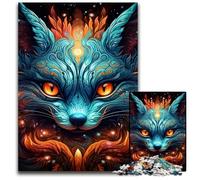 Puzzle da 1000 pezzi a forma di volpe, attività divertente per tutta la famiglia, sfida per il cervello, regalo perfetto per adolescenti, 50x75CM/19,68x29,52 pollici.