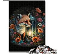 Puzzle da 1000 pezzi a forma di volpe per adulti e adolescenti, gioco stimolante e interazione tra genitori e figli in famiglia (26x38cm)