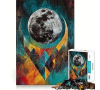 Puzzle da 1000 pezzi a forma triangolare, tema cosmo, taglio premium, gioco per lo sviluppo della mente, divertimento e pace, regalo di compleanno (50x75cm)