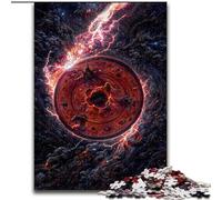 Puzzle da 1000 pezzi a spirale rossa in legno, idea regalo unica per decorare la casa fai da te, 50x75cm, per adolescenti e famiglie, decorazione fai da te perfetta e sfida stimolante