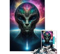 Puzzle da 1000 pezzi a tema alieni extraterrestri divertente gioco di intelligenza e stimolante per la mente ideale come regalo per uomini e donne divertente e spiritoso (dimensioni 50x75cm)