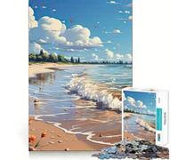 Puzzle da 1000 pezzi a tema anime "Rifugio al mare" per adolescenti, un rompicapo rilassante e di facile comprensione, ideale come regalo (50x75cm)