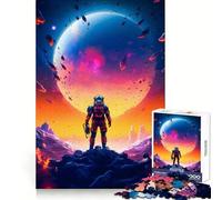 Puzzle da 1000 pezzi a tema Avventure Spaziali, colorato, per ragazzi, gioco di logica, momento di relax, taglio perfetto, lista dei desideri di Babbo Natale (38x26cm)