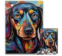 Puzzle da 1000 pezzi a tema Bassotto, puzzle difficile per adulti e adolescenti, serata di giochi in famiglia, idea regalo stimolante per la mente, 50x75CM/19,68x29,52 pollici.
