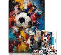 Puzzle da 1000 pezzi a tema calcio per adulti, difficile da completare ma divertente e umoristico, regalo di compleanno, regalo, decorazione murale (38x26cm)