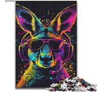 Puzzle da 1000 pezzi a tema canguro con cuffie per adolescenti, regalo di compleanno per trascorrere il tempo in casa, regali, decorazione da parete per ragazzi dai 14 anni in su (50x75cm)