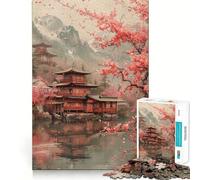 Puzzle da 1000 pezzi a tema casa giapponese, ideale per adulti, un gioco di concentrazione e divertimento tranquillo con bordi netti, perfetto come regalo di Babbo Natale (38x26cm)
