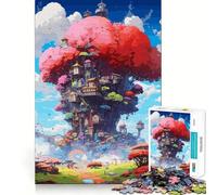 Puzzle da 1000 pezzi a tema "Casa sull'albero nella natura" per adulti, gioco di logica fine, divertimento silenzioso, bordi puliti, regalo memorabile (38x52cm)