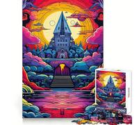 Puzzle da 1000 pezzi a tema castello fantasy per adolescenti, ideale per il benessere mentale, per momenti di relax e come regalo perfetto (38x26cm)