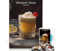 Puzzle da 1000 pezzi a tema cocktail Whiskey Sour gioco pratico interazione genitore-figlio collezione d'artista opera d'arte 50x75cm