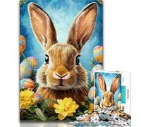 Puzzle da 1000 pezzi a tema coniglietto pasquale per adulti e ragazzi, giocattoli educativi per l'apprendimento, giochi per famiglie, regali e compleanni unici (50x75cm)