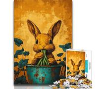 Puzzle da 1000 pezzi a tema coniglio da fattoria per adolescenti, idee regalo, attività divertenti da svolgere a casa, regalo di compleanno, regali da viaggio (50x75cm)