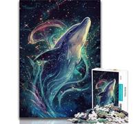 Puzzle da 1000 pezzi a tema delfino dell'oceano per adolescenti, regali per attività divertenti a casa con assemblaggio di modelli, regalo di compleanno, regali da viaggio (50x75cm)