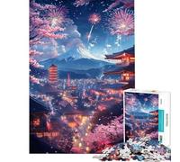 Puzzle da 1000 pezzi a tema Festa dei ciliegi in fiore gioco interattivo educativo sfida regalo di compleanno taglio di precisione (dimensioni 38x26cm)