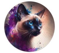 Puzzle da 1000 pezzi a tema gatto siamese, ideale per adulti, perfetto per adolescenti, per rafforzare i legami familiari, rompicapo e regalo fai da te per la casa, 67,5x67,5 cm.