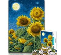 Puzzle da 1000 pezzi a tema girasole per adolescenti, gioco stimolante, ideale come regalo per tutta la famiglia (38x26cm)