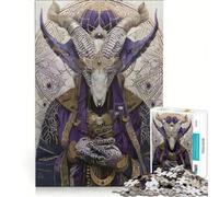 Puzzle da 1000 pezzi a tema magia oscura, stregoneria e morte, giocattolo fai da te, sfida difficile, con pezzi di forma casuale completamente ad incastro 38x52cm