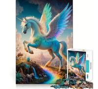 Puzzle da 1000 pezzi a tema mitologia mistica con Pegaso, ideale per adulti, per migliorare la memoria, creare un'atmosfera rilassante e creare un regalo di alta qualità (50x75cm)