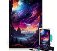Puzzle da 1000 pezzi a tema Natura e Galassia, colorato, per adulti Gioco di logica fine, silenzioso e divertente, con bordi precisi Regalo memorabile (38x26cm)