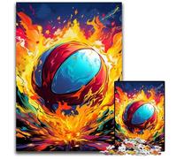 Puzzle da 1000 pezzi a tema pallavolo colorato, rompicapo impegnativo, attività per la famiglia, decorazione per la casa, regalo di Natale 26X38CM/10,23x14,96 pollici