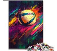 Puzzle da 1000 pezzi a tema pallavolo e fumo, in legno, rompicapo stimolante per adolescenti, divertente serata di giochi in famiglia, dimensioni 50X75CM