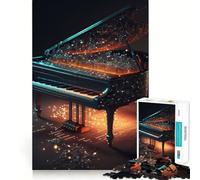 Puzzle da 1000 pezzi a tema pianoforte, colorato, per adulti, ideale per esercitare la mente, per il divertimento in famiglia, con taglio di precisione e come regalo (38x26cm)