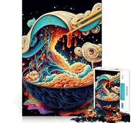 Puzzle da 1000 pezzi a tema Ramen giapponese per ragazzi, gioco di logica, rilassante e divertente, con tagli precisi e un tocco artistico (50x75cm)