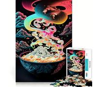 Puzzle da 1000 pezzi a tema Ramen giapponese per ragazzi, gioco di logica, rilassante e divertente, con tagli precisi e un tocco artistico (50x75cm)