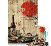 Puzzle da 1000 pezzi a tema Ramen giapponese retrò per adulti e ragazzi Ricorda, costruisci lentamente, divertiti, ritaglia con precisione, opera d'arte da collezione (38x26cm)