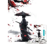 Puzzle da 1000 pezzi a tema Samurai autunno stile giapponese divertente e coinvolgente ideale per coltivare la pazienza perfetto come regalo di Babbo Natale segreto o per imparare divertendosi