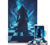 Puzzle da 1000 pezzi a tema scacchi fantasy, gioco pratico, attività divertenti da fare in casa, ideale come decorazione da scrivania 38x52cm