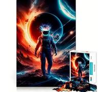 Puzzle da 1000 pezzi a tema spaziale e fantasy,decorazione pulita e adatta,gioco di abilità mentale,momento di relax,decorazione natalizia da parete (38x26cm)