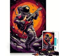 Puzzle da 1000 pezzi a tema spaziale e musicale,con bordi sottili,puzzle logico,gioco di logica e svago,regalo di compleanno divertente (38x52cm)