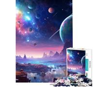 Puzzle da 1000 pezzi a tema spaziale gioco educativo sfida per l'intelligenza giocattolo avvincente regalo di Babbo Natale segreto regalo di compleanno (dimensioni 38x52cm)
