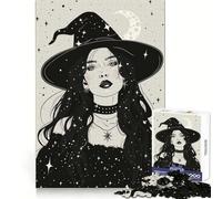 Puzzle da 1000 pezzi a tema strega Wicca celeste per adolescenti,stimolante per la mente,ideale per il tempo libero e la fuga dalla realtà,con incastro perfetto,perfetto come regalo per le vacanze