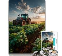Puzzle da 1000 pezzi a tema trattore agricolo per adolescenti, regalo per decomprimere il cervello, giocattolo educativo e regali di Babbo Natale segreto (50x75cm)