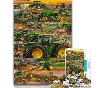 Puzzle da 1000 pezzi a tema trattore per adulti e adolescenti, perfetto per trascorrere il tempo in casa con pezzi completamente interconnessi e di forma casuale (38x26cm)