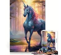 Puzzle da 1000 pezzi a tema unicorno e mitologia per ragazzi, ideale per stimolare la memoria, rilassare e divertirsi, con tagli precisi e sorprese festive (38x26cm)
