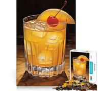 Puzzle da 1000 pezzi a tema Whiskey Sour,divertente per allenare la mente,con incastri precisi e senza spazi vuoti,ideale per creare un legame speciale con i propri cari (38x52cm)